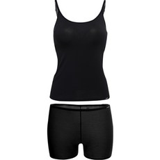 Soleil 女童柔軟莫代爾無縫抽繩短褲 + 平角短褲套裝