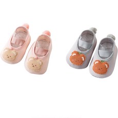 JOY MULTI 女童熊熊造型鬆緊帶學步鞋 2雙