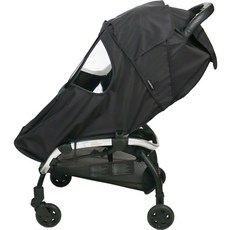 wowbaby 攜帶式嬰兒推車防風罩, 黑色, 1個