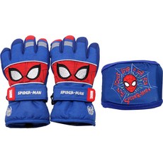 兒童蜘蛛人眼睛滑雪分指手套 + 蜘蛛人面具隨機組合