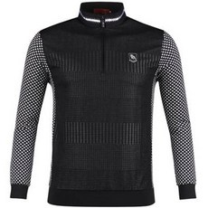 Luxe Golf 男士高級半拉鍊立領長袖高爾夫衫 YG2A417