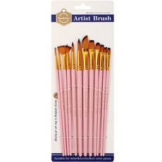 KeepSmiling 美術用品經典油畫畫筆套組 03 粉色 A6308, 1套, 24 x 14.5 厘米