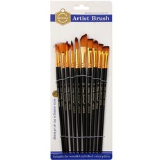 KeepSmiling 美術用品經典油畫畫筆套組 05 黑色 A6308, 1套, 24 x 14.5 厘米