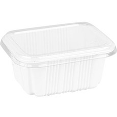 스완 국 찜 탕 도시락 실링 배달 일회 용기 19159 1650ml x 100p 백색 + 뚜껑 100p 세트, 100개입, 1세트