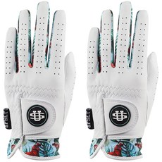 UPSET 全羊皮高爾夫球手套 左手專用 2入, 夏威夷藍