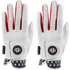 UPSET 全羊皮高爾夫球手套 左手專用 2入, 紅色