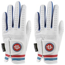 UPSET 頂級全羊皮高爾夫手套 左手穿戴 2入, 船長藍