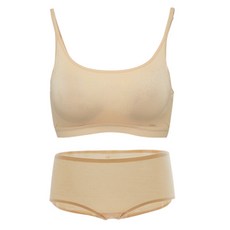 Soleil 素色無鋼圈內衣+無縫3角內褲