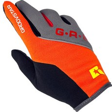 GROOVSTAR Formel 自行車防寒觸控手套 冬季休閒 手掌墊, 橘色