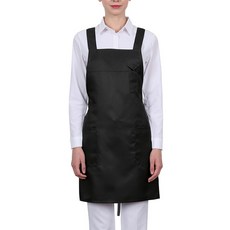 WELLPRON H型口袋裝飾圍裙, 黑色, 2個