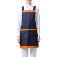 WELLPRON H型三色拼接圍裙, 2個, 海軍藍