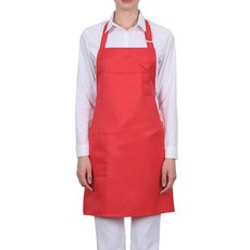 WELLPRON 頸掛式扣環裝飾圍裙, 2個, 紅色