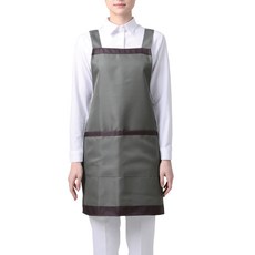 WELLPRON H型三色拼接圍裙, 2個, 卡其色