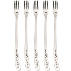 RAONNURI 快樂病毒纖細茶叉, 小可愛, 5個, 1個