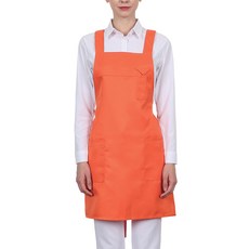 WELLPRON H型口袋裝飾圍裙, 2個, 橘色