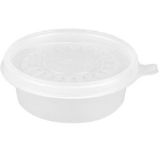 圓形塑膠外帶餐盒 250ml 50入+蓋子 50入, 1套