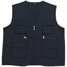簡約基本款工作背心 黑色, 1個