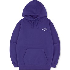 멜로즈 여성용 빅사이즈 멜로즈 클래식 선셋 스몰로고 기모 후드 티셔츠