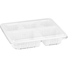 스완 국 찜 탕 도시락 일회용 실링 배달용기 23194-5A 650ml 백색 뚜껑포함, 100개입, 1개