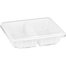스완 국 찜 탕 도시락 일회용 실링 배달용기 23195-2A 1500ml 백색 뚜껑포함, 100개입, 1개