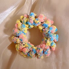 러스트 보글보글 머리끈