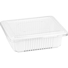 스완 국 찜 탕 도시락 일회용 실링 배달용기 23197 2000ml 백색 뚜껑포함, 1개, 100개입
