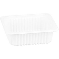 天鵝便當一次性密封外送容器 白色 600ml 12155, 1個, 100個