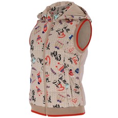 엘르골프 여성용 FUR 프린트 다운 베스트 6G81405