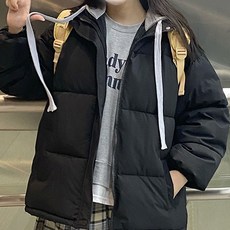 구디프 여성용 도톰 숏 패딩