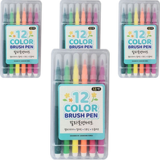 Funny Company 書法毛筆, 4個, 12色