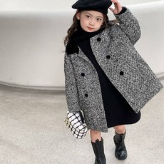 女童款Bonne人字紋大衣 CCV72GCT141