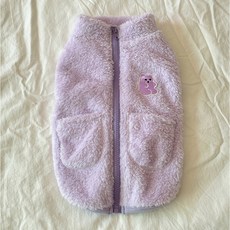 bydamsoomi 狗狗小熊軟糖刷毛衣, 紫色