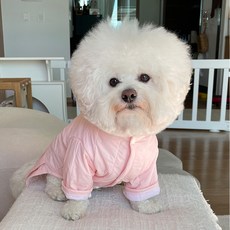 bydamsoomi 狗狗網球裙鋪棉外套, 粉紅色