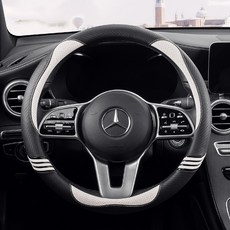 NewTrend Woman 패션스타일 스티어링휠 커버 MS-H22, 화이트