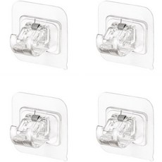 메이징초이스 압축봉 홀더 못없이 붙이는 커튼봉 부착홀더, 투명, 4개