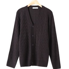 Jiji Black 男性開襟針織外套