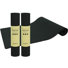 에르고바디 TPE 운동 요가매트 2p, 블랙