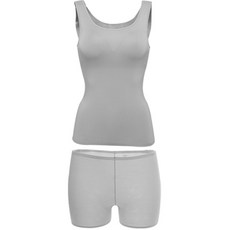 elife 女童柔軟莫代爾無縫無縫跑步吊帶背心 + 平角短褲套裝