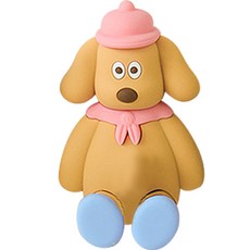 Romane MonagustA 小狗吸盤式矽膠牙刷架, 1個, 巧克力棕