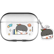 트라이코지 뽀시래기 쟈근콩 시즌 10 클리어 케이스 +키링, 에어팟 프로/ 프로2, 후엥 남친ver, 1개