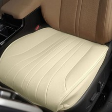 穿孔皮革坐墊 2 汽車座套半中號, 香草米色, 1個