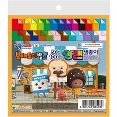 JONG IE NARA 麵包理髮師 雙面色紙 100p, 1個, 50色