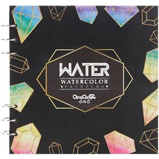 마켓피아 착탈식 수채화 스케치북 06 라지 블랙 다이아몬드, 2절, 20매, 1개