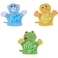 JOY MULTI 男童動物造型沐浴手套, 隨機發貨, 3個