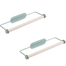 Block Mart 廚房用品毛巾多用途掛架 2件組, 綠色, 1套