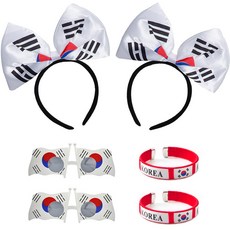 PARTYSHOW JUMBO 太極旗髮帶 2入 + 太極旗眼鏡 2入 + 太極旗手環 2入 道具套組, 1套, 混合色