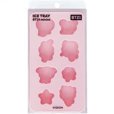 BT21 Line Friends minini造型矽膠製冰盒, 粉色