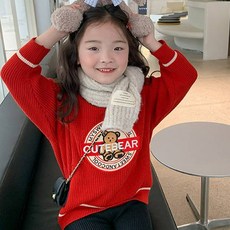 女童可愛小熊針織衫 CCV73GNT234