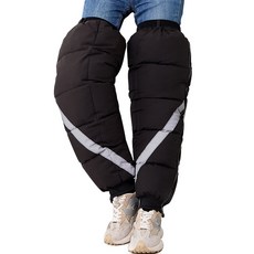 A-BIC 機車防寒鋪棉護膝腿套, 黑色