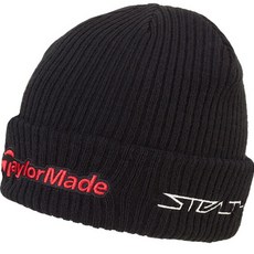 TaylorMade Tour男款毛線帽 TD392, 黑色的